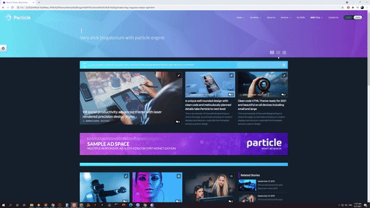 Animation showing how blog feed changes style after using the Blog Feed Style Switcher UI